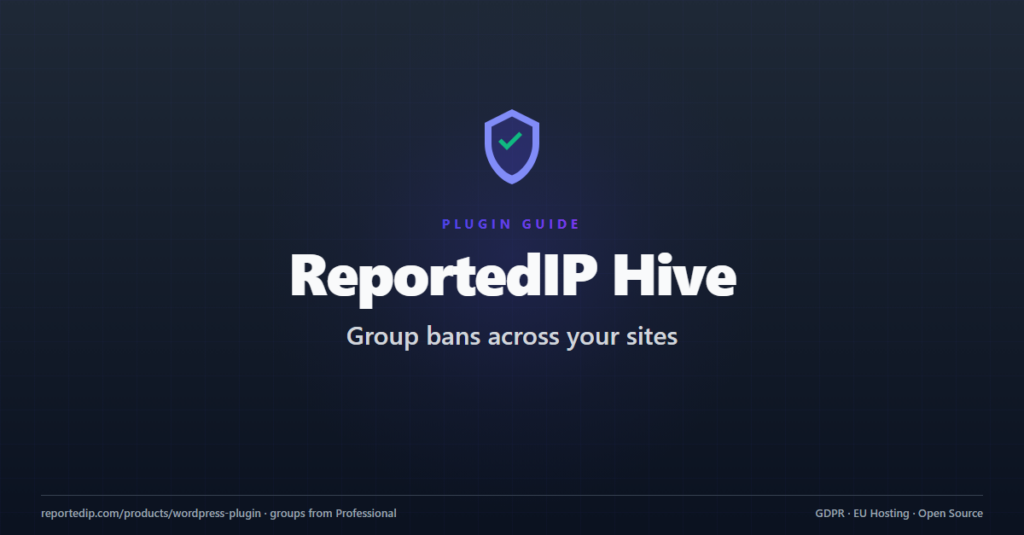 ReportedIP Hive plugin guide: group bans across your sites